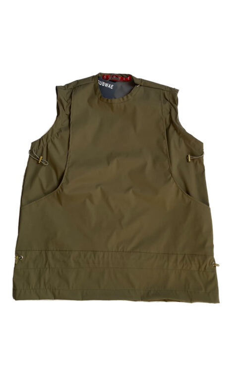 Green carpenter drawstrings vest